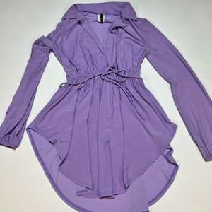 Lavender Long Sleeve Wrap Top